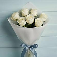 Букет 7 Белых роз Эдлесс Лав #REPLACE_PRED# Дятьково