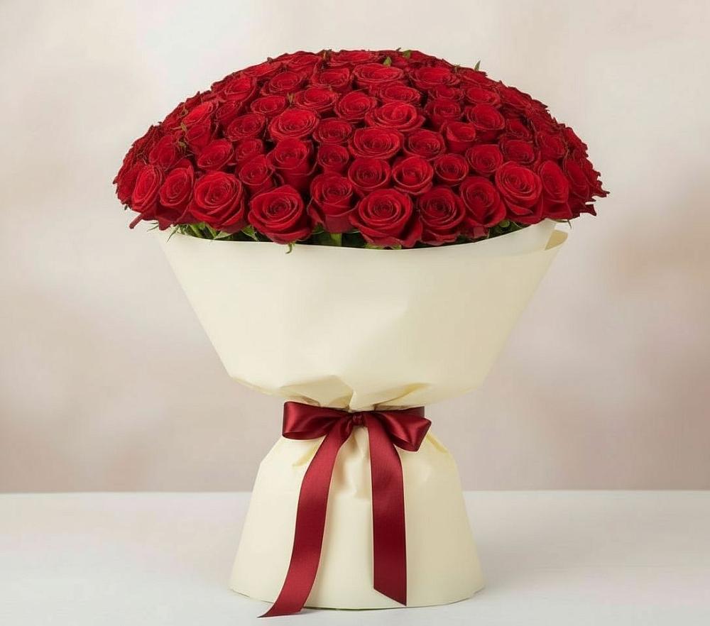 Букет 101 Красная роза Милано в Дятьково