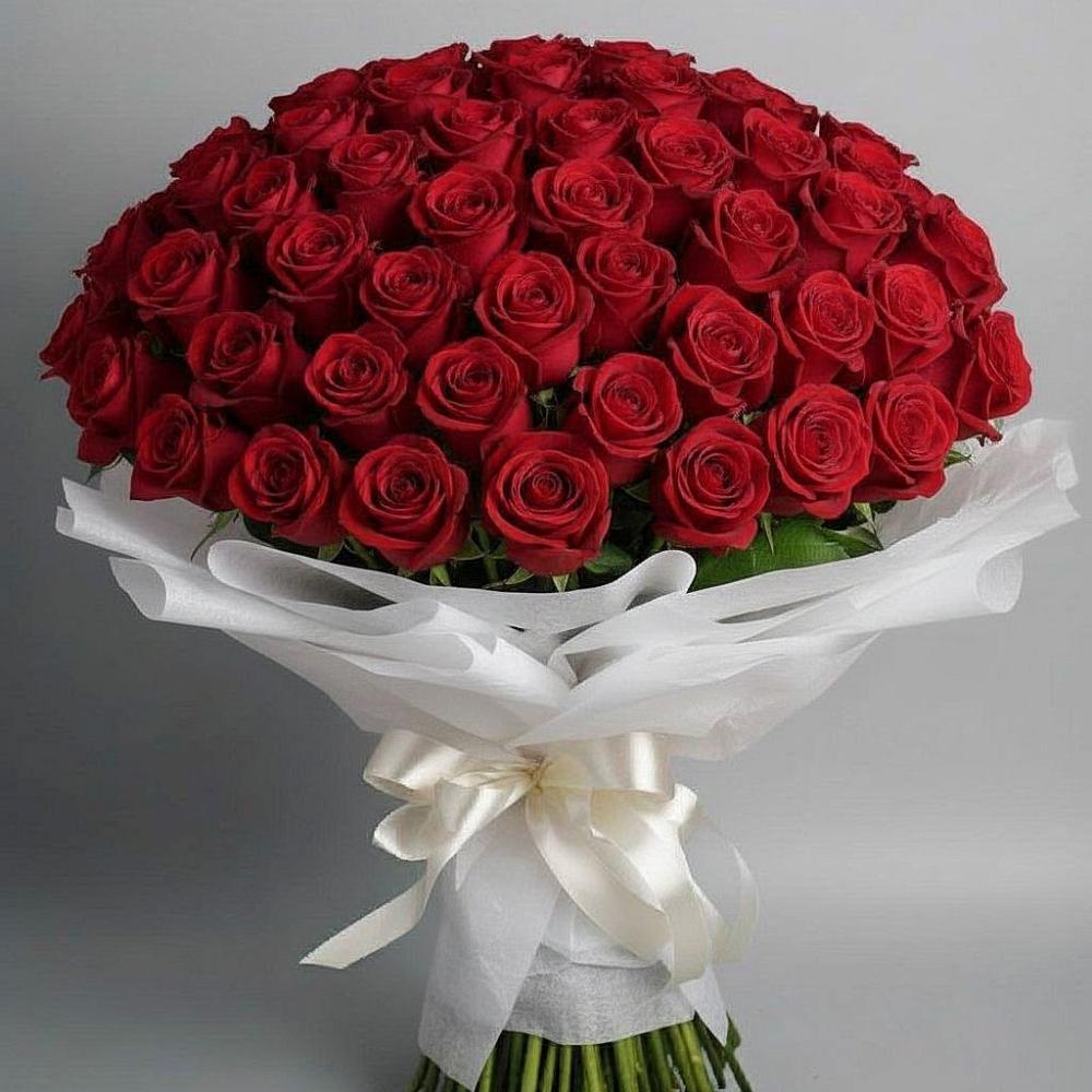 Букет 101 Красная роза Блэк Мэджик в Дятьково