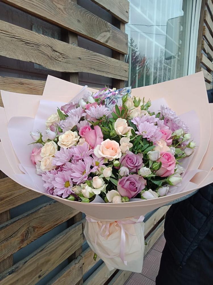 Букет цветов из: Розы и Хризантемы в Дятьково