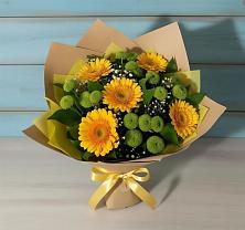 Букет цветов из:  Герберы и Хризантемы в Дятьково