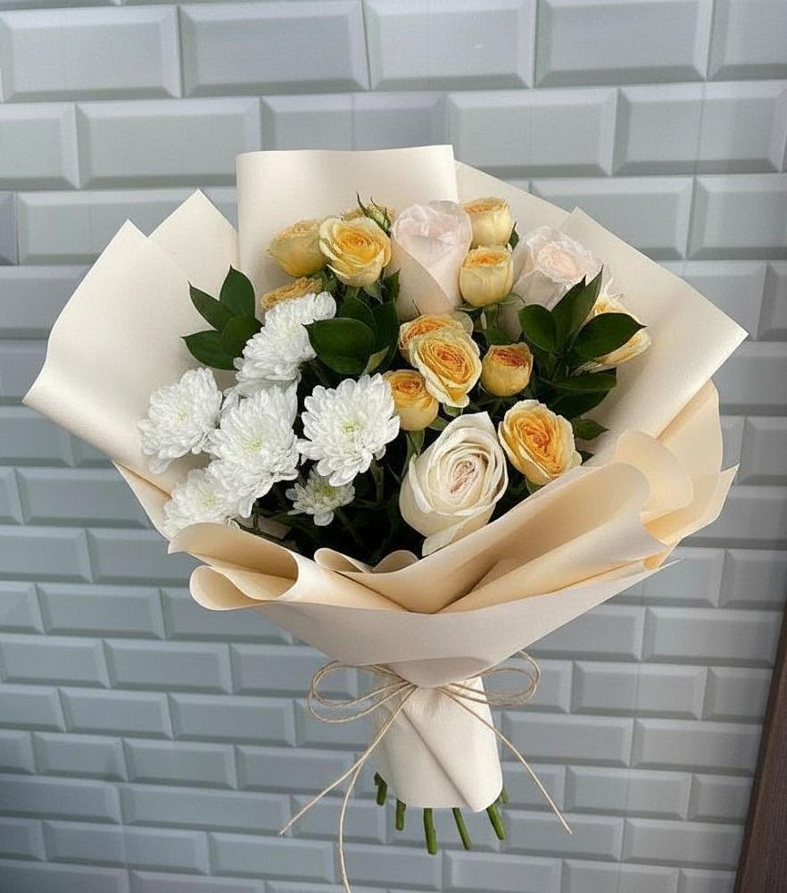 Букет цветов из: Розы и Хризантемы в Дятьково