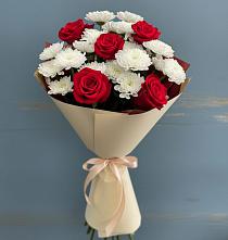 Букет цветов из:  Розы и Хризантемы в Дятьково
