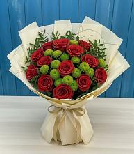 Букет цветов из:  Розы и Хризантемы в Дятьково